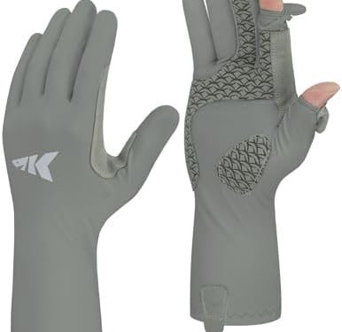 KastKing Sol Armis Pro UPF50+ Fishing Gloves -Quick-Dry,Full Finger UV Protection Gloves Sun Protection Gloves Men Women for Outdoor,Hunting