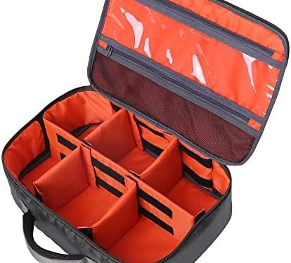 Kylebooker Fishing Reel Gear Bag Portable Fishing Tackle Organizer Storage Bag Reel Case for Spinning Baitcasting Fly Reels (Green)