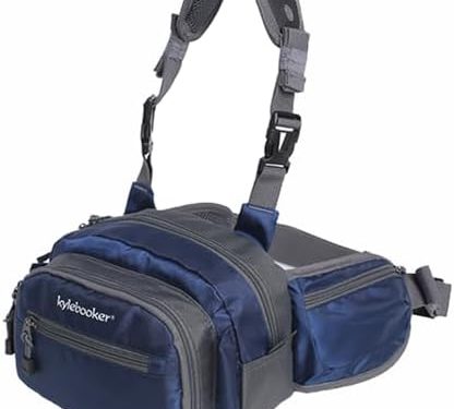 Kylebooker Fly Fishing Chest Pack Tackle Storage Hip Bag River Fishing Waist Pouch