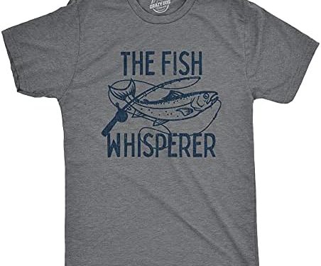 Mens The Fish Whisperer Tshirt Funny Fishing Lake Time Graphic Novelty Tee