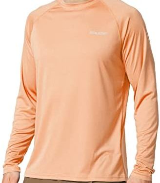 BALEAF Men’s Sun Protection Shirts UV SPF UPF 50+ Long Sleeve Rash Guard Fishing Running Quick Dry Lightweight