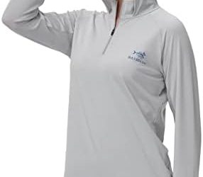 BASSDASH Women’s UPF 50+ Performance Hoodie Long Sleeve UV Fishing Hiking Shirt