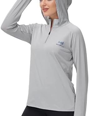 BASSDASH Women’s UPF 50+ Performance Hoodie Long Sleeve UV Fishing Hiking Shirt