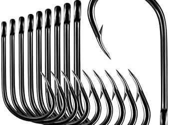 BLUEWING Light Offset Live Bait Hooks Fishing Hooks Cutting Point Hooks High Carbon Steel Hooks Extra Sharp Fish Hooks for Freshwater Saltwater Fishing 10pcs/25pcs