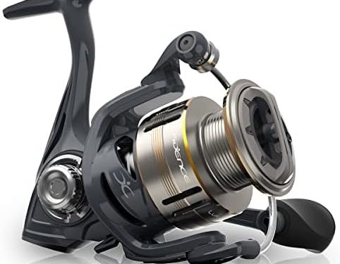 Cadence Lux Spinning Fishing Reels – Ultra Smooth Powerful Spinning Reel with 9+1 Shielded BB, Lightweight Carbon Fiber Frame, 36LBs Max Drag, 5.2:1-6.2:1 High Speed Gear Ratio & Braid-Ready Spool