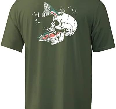 Palmyth Men’s Fishing Shirt Short Sleeve Sun Protection UV UPF 50+ SPF T-Shirt