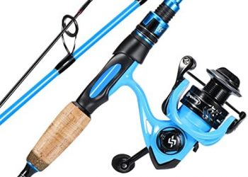 Sougayilang Spinning Combo, Medium Heavy Fishing Pole and 2000 Spinning Reel Set, Fishing Rod and Reel Commbo for Bass Fishing Tackle
