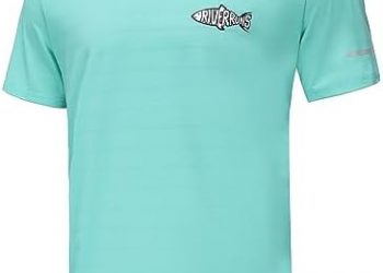 UPF 50+ Fishing Shirt Lightweight Breathable Quick Dry Sun Protection Fishing T-Shirt.
