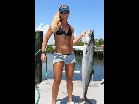 Big Florida Kingfish Kitefishing GoPro Video