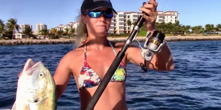 Florida Girl Catches Big Jack with Fin-nor Lethal 40 Reel