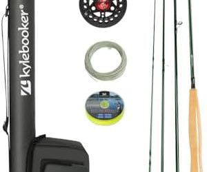 Kylebooker Fly Fishing Rod with Reel Combo Kit 3/4/5/6/7/8 Weight Starter Fly Fishing Outfit with Rod Bag