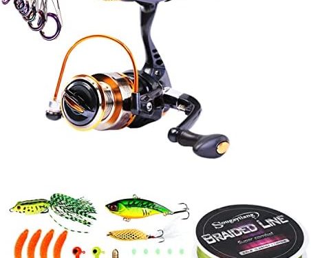 Sougayilang Fishing Rod Reel Combos Carbon Fiber Telescopic Fishing Pole with Spinning Reel for Travel Saltwater Freshwater Fishing …