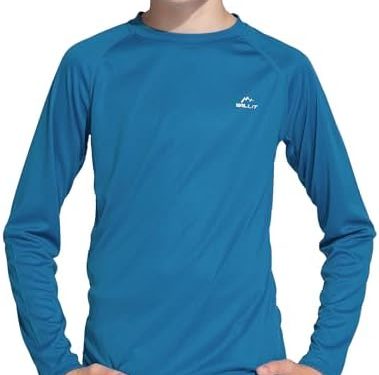 Willit Boy’s UPF 50+ Sun Protection Shirt Long Sleeve Rash Guard Swim Shirts Youth SPF Fishing Quick Dry Shirt