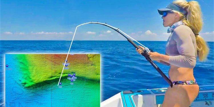 160 Foot Underwater CLIFF! Girl Drops Baits on Florida’s Biggest Ledge and Caught This!
