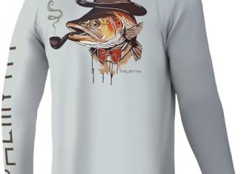 Palmyth Fishing Shirts for Men Long Sleeve UPF 50+ T Shirt Sun Protection Tee