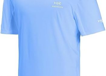 BASSDASH Men’s UPF 50+ Sun Protection Fishing Shirt Short Sleeve UV T-Shirt