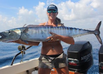Girl Fishing for Big Wahoo Offshore Florida GoPro Video