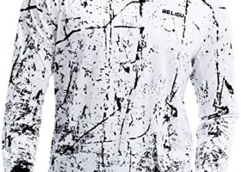 Men’s UPF 50+ Sun Protection Hoodie Shirt Long Sleeve SPF Fishing Outdoor UV Hiking Lightweight Shirts