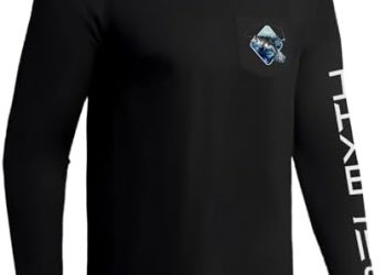 Palmyth Pocket Fishing Shirts for Men Long Sleeve UPF 50+ T Shirt Sun Protection Tee