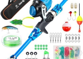 Kids Fishing Pole Kit Set，Portable Telescopic Fishing Rod and Reel Combo Full Kits for Boys, Girls, Beginner, Youth