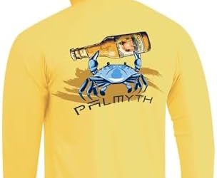 Palmyth Fishing Hoodie for Men Long Sleeve Sun Protection UV UPF 50+ Shirts…