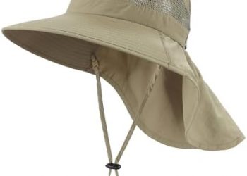 Home Prefer UPF50 Wide Brim Kids Sun Hat Neck Flap Boys Girls Sun Protection Hat for Beach Fishing