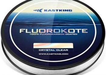 KastKing Fluorokote 100% Fluorocarbon Coated Fishing Line, Fluorocarbon Leader, Extreme Clarity,Fast Sinking,Shock Resistant, High Abrasion Resistance