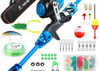 Kids Fishing Pole Kit Set，Portable Telescopic Fishing Rod and Reel Combo Full Kits for Boys, Girls, Beginner, Youth