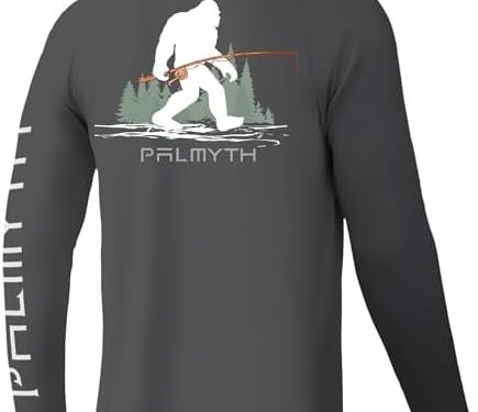 Palmyth Fishing Shirts for Men Long Sleeve UPF 50+ T Shirt Sun Protection Tee