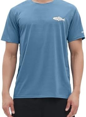 UPF 50+ Fishing Shirt Lightweight Breathable Quick Dry Sun Protection Fishing T-Shirt.