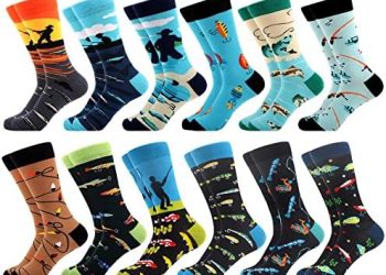 WeciBor Men’s Dress Colorful Combed Cotton Crew Socks 12 Pack – Size 9-11/10-13/12-16