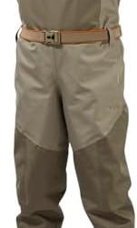 BASSDASH Men’s IMMERSE Tan Waders Waterproof Breathable Fly Fishing Stocking Foot Chest Waders for Hunting Lightweight