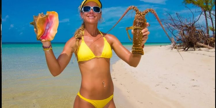 Catch and Cook Lobster & Conch on a DESERTED ISLAND! How To Lobster Compilation