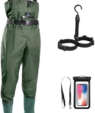 Fishing Waders for Men, Womens Chest Waders 2-Ply Nylon/PVC Waterproof Hunting Wader with Boot Hanger