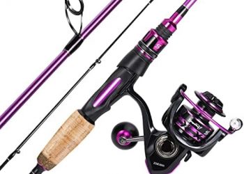 Sougayilang Fishing Pole, 30-Ton Carbon Fiber Fishing Rod and Reel Combo, 2 Pcs Blanks Spinning Reel Combos