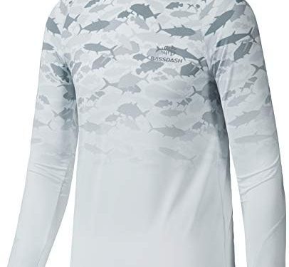 BASSDASH Youth UPF50+ Camo Long Sleeve Fishing Shirt UV Protection Quick Dry Tee