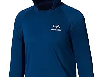 BASSDASH Youth UPF50+ Performance T Shirt with Hood Long Sleeve Fishing Hiking Sun Shirt FS03Y
