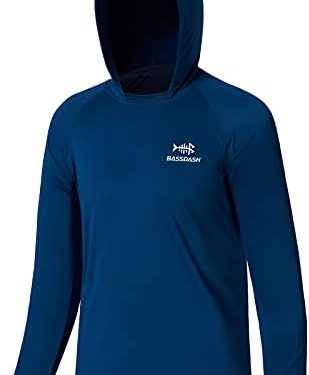 BASSDASH Youth UPF50+ Performance T Shirt with Hood Long Sleeve Fishing Hiking Sun Shirt FS03Y