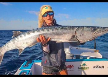 Girl Catches MASSIVE Barracuda with TINY Bait!