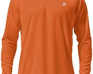Roadbox Mens UPF 50+ UV Sun Protection Shirts Outdoor Long Sleeve SPF Rash Guard for Fishing Hiking Swimming Running