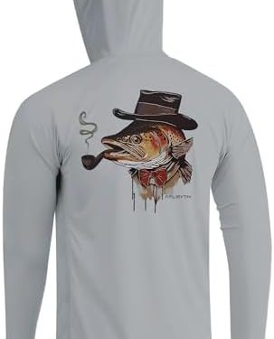 Palmyth Fishing Hoodie for Men Long Sleeve Sun Protection UV UPF 50+ Shirts…