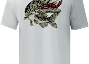 Palmyth Men’s Fishing Shirt Short Sleeve Sun Protection UV UPF 50+ SPF T-Shirt