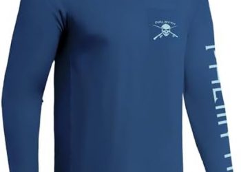 Palmyth Pocket Fishing Shirts for Men Long Sleeve UPF 50+ T Shirt Sun Protection Tee