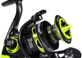 Sougayilang Spinning Fishing Reels, Carbon Fiber 17.5LBs Max Drag,5.2:1 Gear Ratio, Ultra Smooth Powerful for Inshore Boat Rock Freshwater Saltwater Fishing