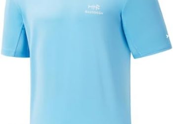 BASSDASH Men’s UPF 50+ Sun Protection Fishing Shirt Short Sleeve UV T-Shirt