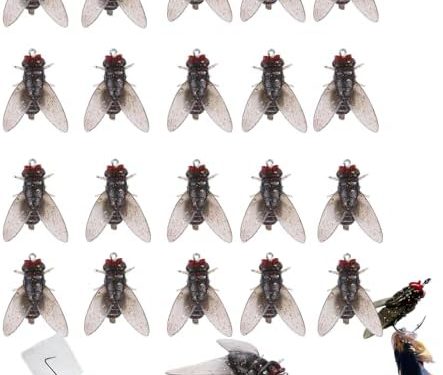 Fly fishing, Fly Fishing Bait 20PCS, 2024 Upgraded Fishing Flies, Shrimp Flavor Fishing Bait, Indestructible Bait without dropping The line Fly Fishing Lures-Fishing Flies