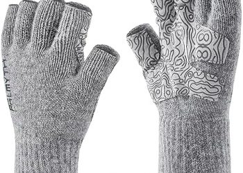 Palmyth Wool Fingerless Fishing Gloves – Warm for Men & Women: Cold Weather Fly Fishing, Ice Fishing, Photography & Hunting