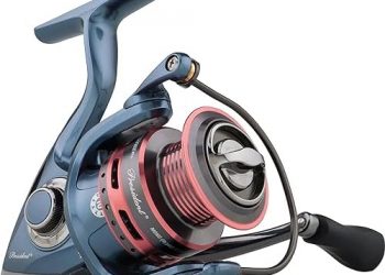 Pflueger Lady President Spinning Reel, Right/Left Handle Position, Graphite Body and Rotor, Corrosion-Resistant, Aluminum Spool, Front Drag System
