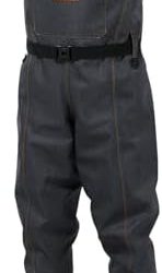 BASSDASH Men’s Denim Breathable Chest Waders Waterproof Durable Lightweight Stocking Foot for Fishing Hunting ATV Riding