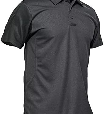MAGCOMSEN Men’s Polo Shirt Quick Dry Performance Short Sleeve Tactical Shirts Pique Jersey Golf Shirt